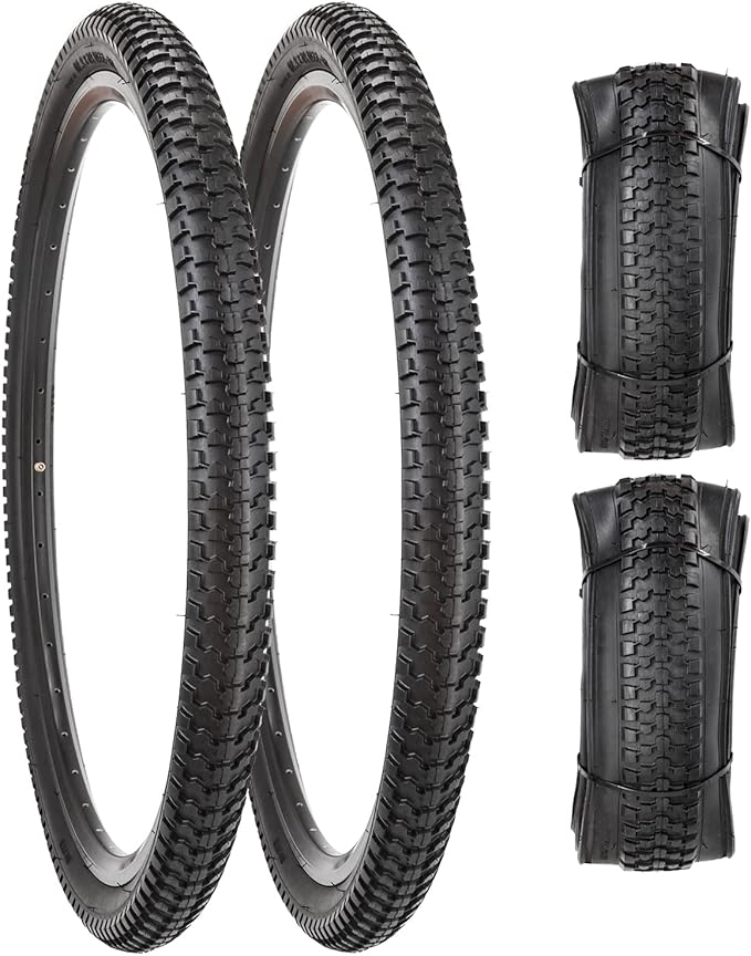 SIMEIQI 2 Pack 20"x2.125"/ 26"x2.1"/ 29"x2.125" Inch Bike Tire with 2 Levers for Mountain Foldable Replacement Beach Bicycle Tires