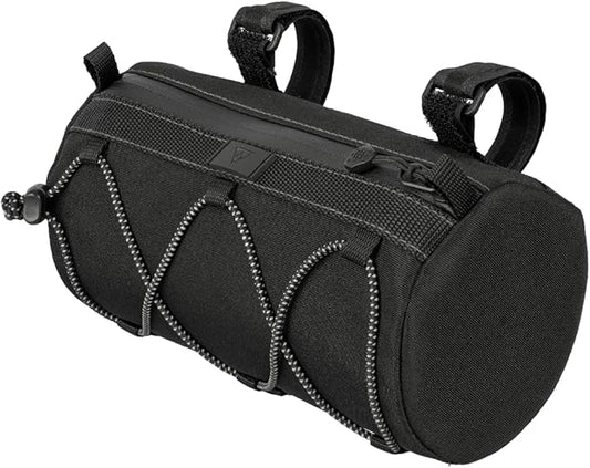 Topeak Tubular BarBag Slim 1.5L – Compact Waterproof Handlebar Duffle Bag with Quick Access Zipper, 600D Polyester Shell, and Anti-Slip Mounting System for Urban & Trail Rides