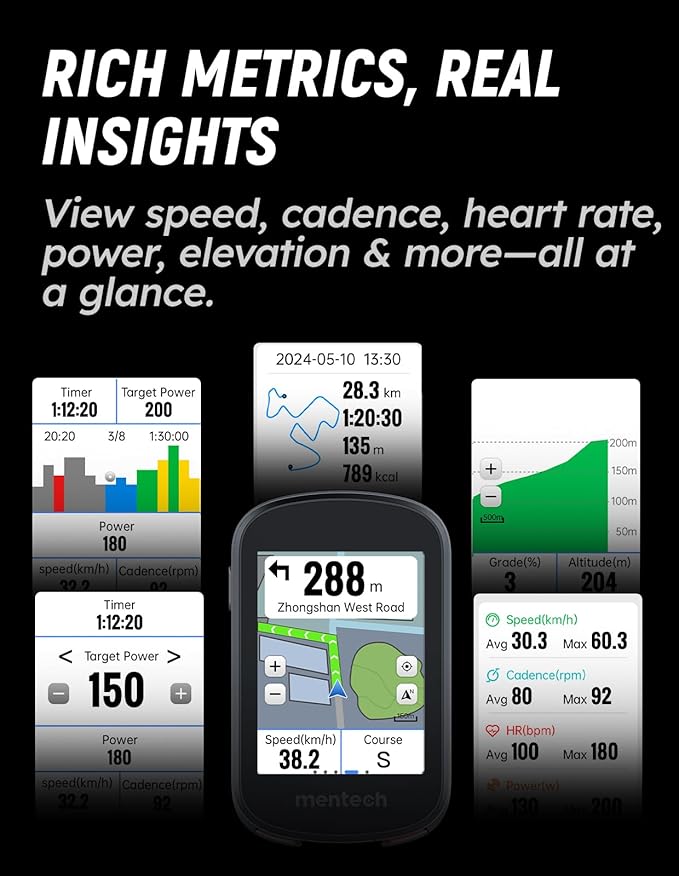 Avant 700 GPS Bike Computer with 2.8" Touchscreen, Dual-Band 5 Satellite Systems, 32GB Storage, IPX7 Waterproof, ANT+/Bluetooth 5.2, for Cycling Navigation & Training