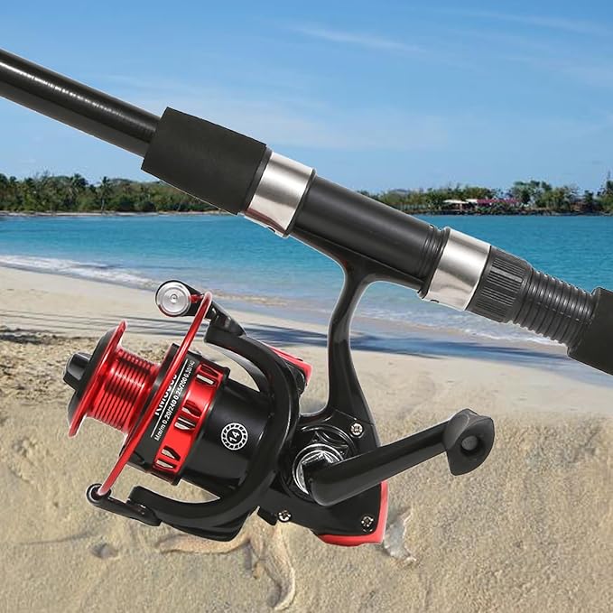 Fishing Rod, 6.9ft 2Pcs Telescopic Fishing Pole Set, Spinning Rod and Reel Combo with Carrier Bag Freshwater Fishing Rod and Reel Combos Kits Fishing Gear