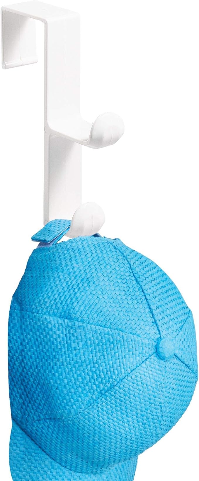 iDesign Over The Door Plastic Dual Hook Hanger for Coats, Jackets, Hats, Robes, Towels, Ideal for Bathroom, Bedroom, Mudroom, White (Pack of 36)