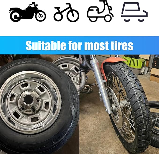 2PCS Tire Iron Spoons Tool Set, 11.88 Inch Heavy Duty Metal Tire Changing Tool Kit Motorcycle Tire Lever Bar Set, Manual Bike Tires Remove & Repair Tool for Scooter, Motorcycle, Mower