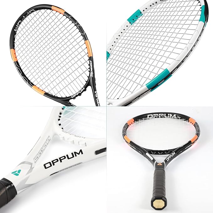 PRO-500 Adult Tennis Rackets, 2-Pack Pre-Strung Racquets for Beginners & Intermediate with Carry Bag & 2 Balls, 105 Sq Inch Oversized Head for Women & Men, Arm Friendly Vibration Control