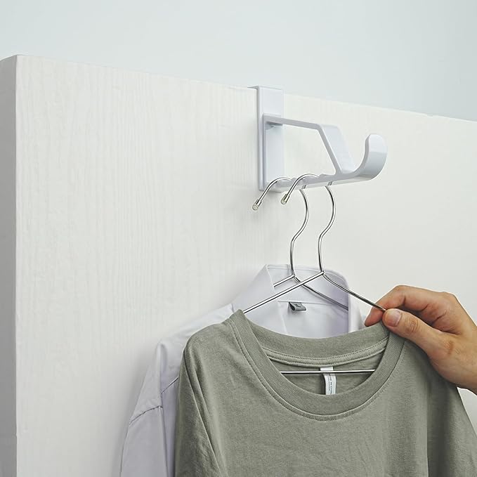 New Talent 4pcs Over The Door Hanger Holder, 2 Pack Over The Door Hooks for Hangers, Door Hanger Hooks, Storage Organizers