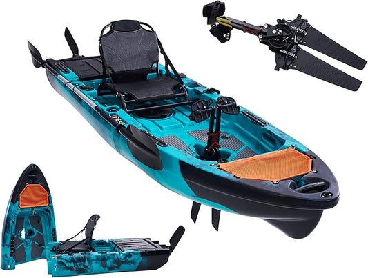 Albott Modular Fishing Kayak with Drive System & Durable HDPE, Customizable Lightweight Sit-on-Top Kayak for Youth & Adult, Perfect for Leisure & Commercial Use, 420lbs Capacity