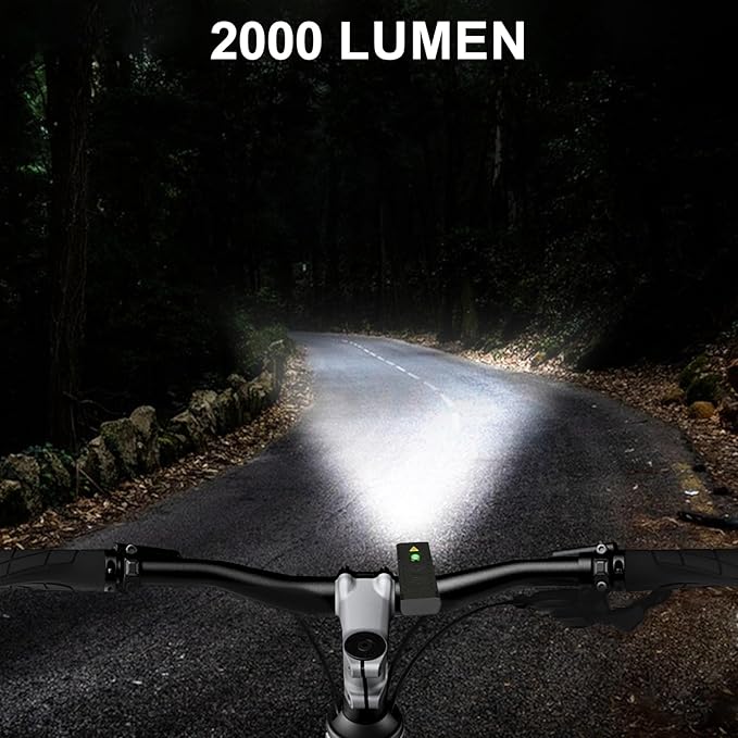 Bike Lights, 17 LED 4800 Lumen Bicycle Light with 4 Modes, 10000mAh USB Rechargeable Bike Light, Bike Headlight with Digital Power Display, Wide Beam Bike Lights for Night Riding