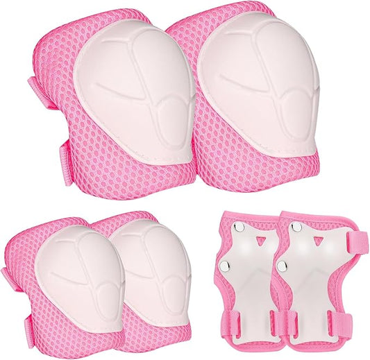 Knee Pads for Kids， Knee Pads and Elbow Pads Set Toddler 3-10 Years Protective Gear Set for Girls Boys with Wrist Guards for Skating Cycling Bike Rollerblading Scooter