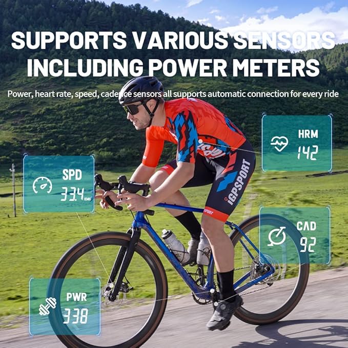 Bike Computer Wireless GPS, Bike Speedometer with 2.6 Inch Huge Screen Auto Backlight,ANT Cycling Computer