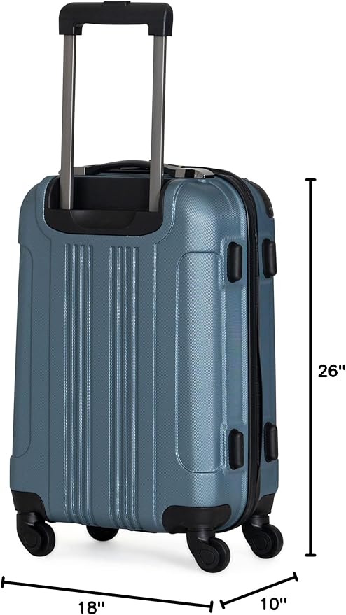 Kenneth Cole REACTION アウトオブバウンズ 軽量ハードシェル 4輪スピナーラゲージ 御影石ブルー 24インチ（受託手荷物）