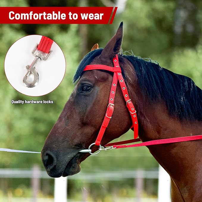Horse Bridle Bridle Rein Harness Adjustable Horse Bridle Headstall Equestrian Reins
