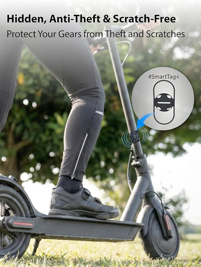 Bone Universal Bike Tag Strap, Versatile Tracker Holder for AirTag, Samsung SmartTag+, Chipolo and Tile Mate, Ultralight & Scratch-Free Silicone Tracker Mount for Bikes, Scooters, Shoes, Pets & Kids