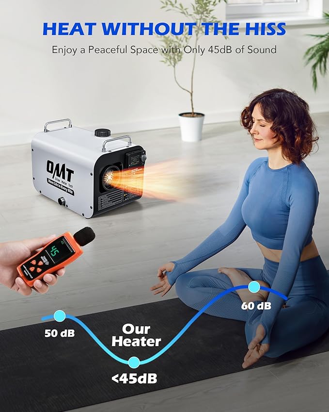 Orion Motor Tech 5kW Diesel Heater, 12V 24V All in One Diesel Air Heater 1.3 Gal Tank with CO Alarm Auto Shutoff Compatible with Car Truck RV Camper Boat （Not an Engine Part）
