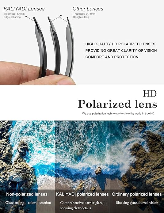 KALIYADI Polarized Sunglasses for Men and Women Matte Finish Sun glasses Color Mirror Lens UV Blocking (3 Pack)