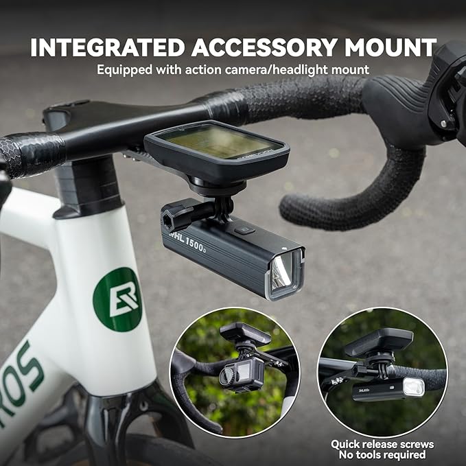 ROCKBROS Bike Computer Mount Out-Front Compatible with Garmin & Mainstream Watch Tables,Equipped with Multiple Types of Bases