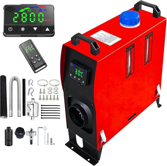 Diesel Air Heater All in One with Voice Function,12V/8KW Parking Heater,Diesel Heater with Digital Display Screen and Digital Remote Control,5L Fuel Tank and Muffler（‎JB-022）