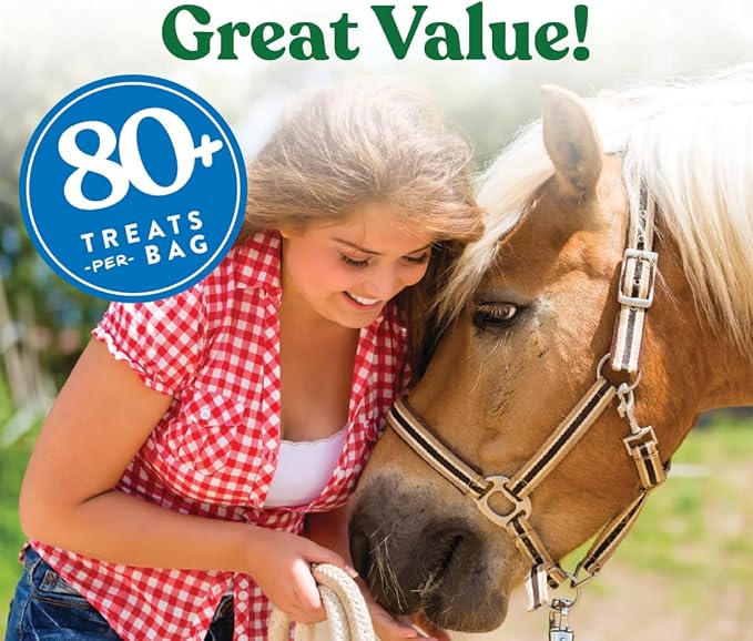 Manna Pro Bite-Size Nuggets Horse Treats, Pocket-Size Training & Reward Treats with Vitamins & Minerals, Alfalfa & Molasses Flavor, 1 lb (Pack of 2)