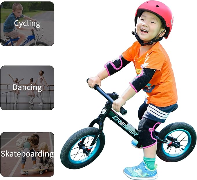 ONTYZZ Kids Soft Knee Pads and Thickened SBR Elbow Pads Adjustable Knee and Elbow Pads Protective Suit Gear for Cycling Volleyball Skateboarding Soccer Hockey