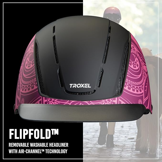 Troxel Spirit Full Coverage Horse Riding Helmet, Low-Profile Adjustable Design, Safety Horseback Riding Gear
