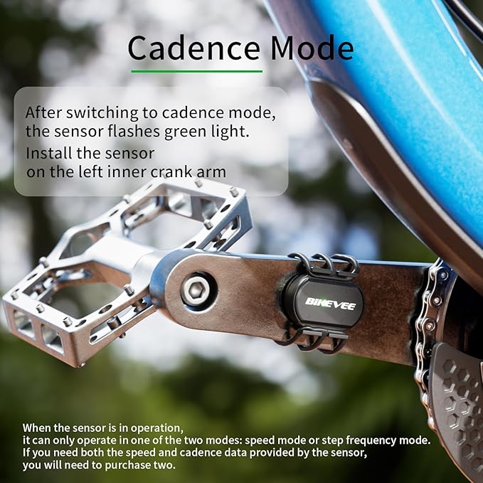 Wireless Bike Computer GPS Bundle, Speedometer & Odometer, Cadence Sensor, Auto Backlight & Auto Stop, IPX7 Waterproof, 2.6" LCD Display