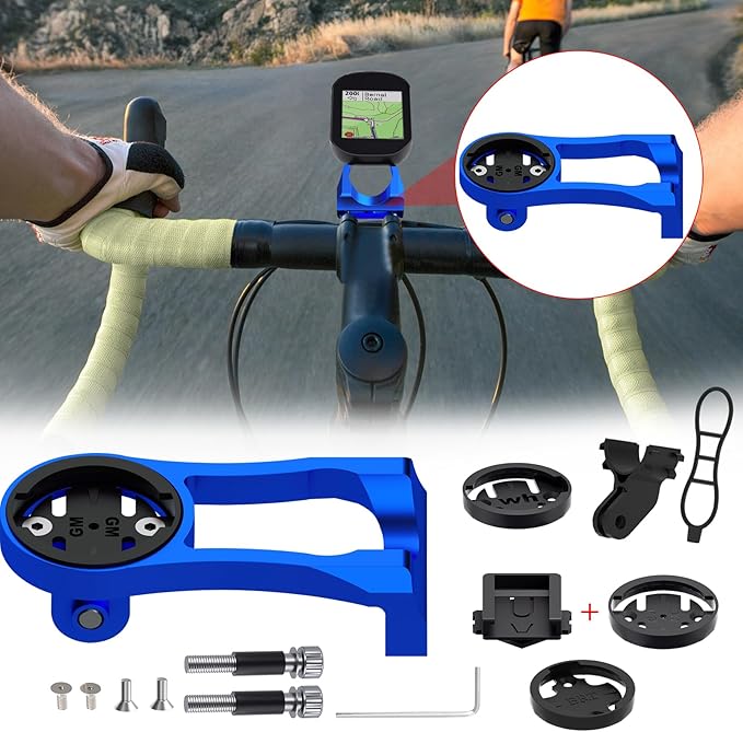 Cycling Computer Mount - Versatile Out Front GPS Mount for Wahoo, Garmin, Bryton, Cateye - Compatible with 1.26''/32mm Handlebars - Ideal for Mountain Bikes and More