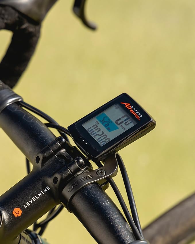 CATEYE AirGPS USB Rechargeable Bike Computer – GPS Cycling Computer with Bluetooth ANT+, GPS Bicycle Speedometer, FlexTight™ Mount, IPX7 Waterproof, Auto Backlight Display, Ride Upload