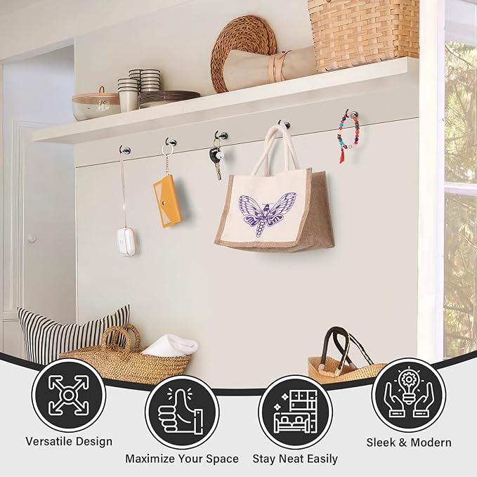 Magnetic Hooks, 20Pack Neodymium Magnet Hook for Hanging, 30LBS Strong Metal Magnet with Hooks Heavy Duty for Classrooms, Cruise, Fridge, Whiteboards, Office, Home and Kitchen