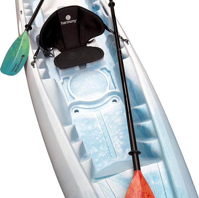 Perception Rambler | Sit on Top Tandem Kayak | Recreational Kayak for Two | Storage with Tie Downs