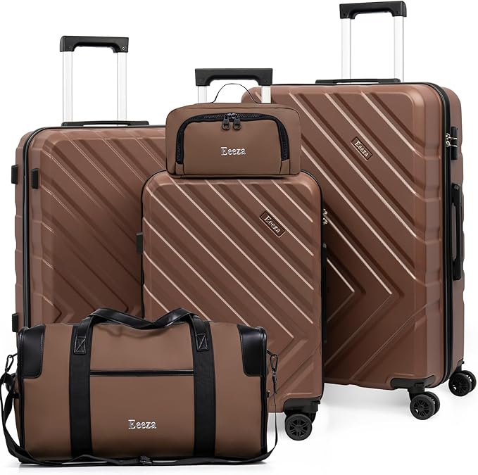 Luggage Sets 5 Piece,Suitcases with Wheels, Hard Case Luggage with Detachable Spinner Wheels,Carry On Luggage Set (5 Piece Sets (20"/24"/28"/DB/TB))