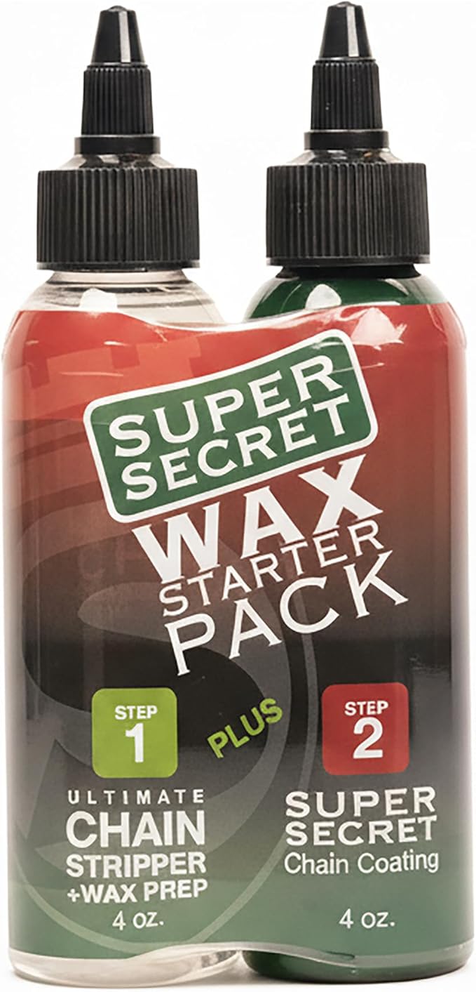 SILCA Professional Grade Bike Chain Cleaner and liquid Wax - 2 Pack Starter Bundle PRO Chain Stripper & Super Seret Chain Wax, Concentrate, 4oz Bottles with Applicator Tip