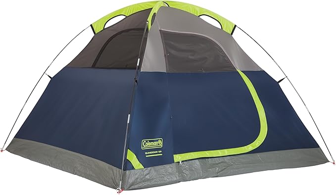 Coleman Sundome キャンプテント レインフライ付き、2/3/4/6人用、10分で設営、キャンプ、フェスティバル、裏庭、お泊り会などに最適な耐候性シェルター