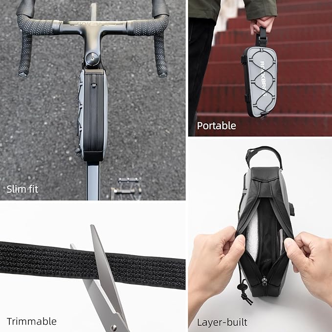 ROCKBROS Top Tube Bike Bag Bicycle Front Frame Bag Top Tube Bag Bike Accessories Pouch (STYLE 3)
