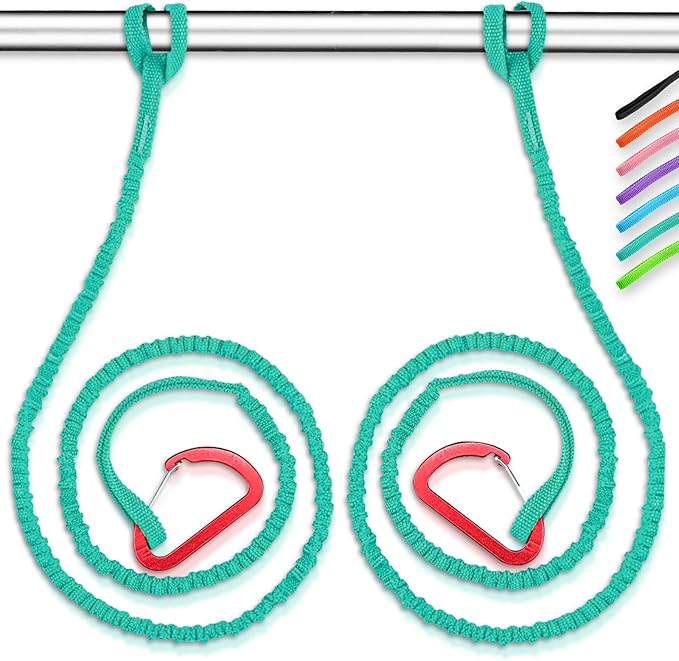 OCEANBROAD Kayak Paddle Leash Stretchable Strap Lanyard Rope for SUP Kayaking Boating Canoeing Fishing Pole Rod 4-7 Feet