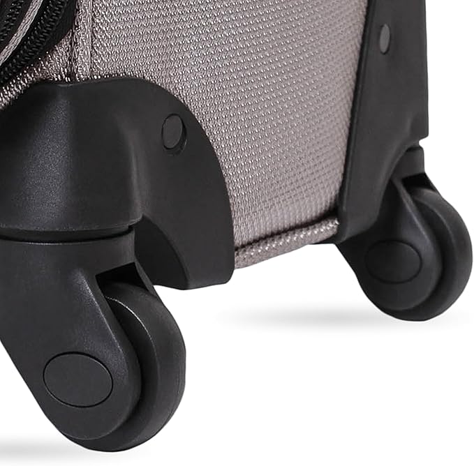 SwissGear Sion ソフトサイド拡張可能ラゲッジ – 360度回転ホイールと格納式ハンドル付き機内持ち込みスーツケース – 21インチ、1～3泊の旅行に最適 – ピューター
