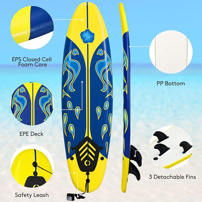 GiantexHawaiiSurfboard-Red