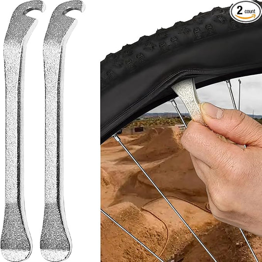 lofrcin Bike Tire Levers, Stainless Steel Tire Spoons to Repair Bike Tube, Iron Bicycle Tire Removal Changing Tool for Road or Mountain Bike Tires