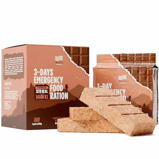 Emergency Food Supply - Chocolate Survival Ration - 20 Years Shelf Life - 3 Days