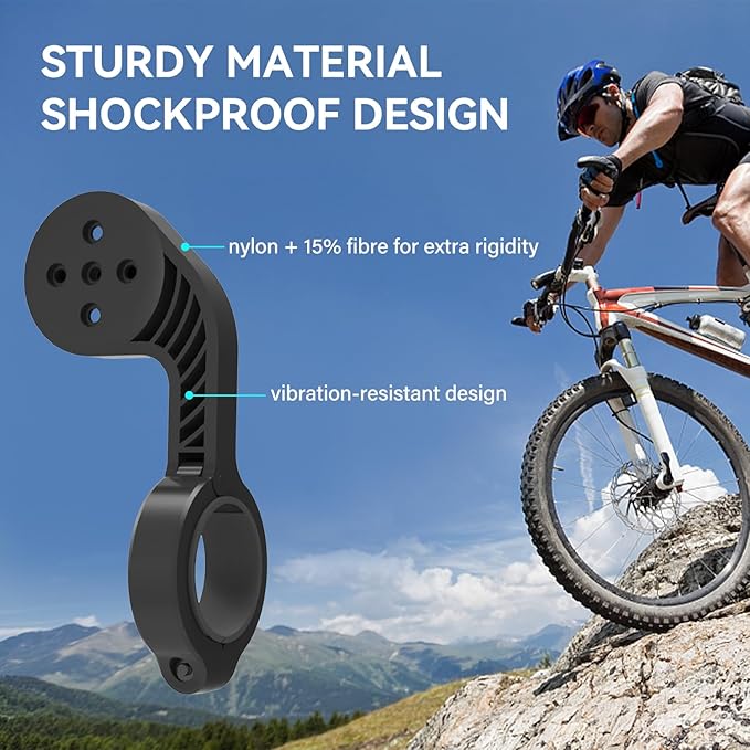 CYCPLUS Cycling Out Front Bike Mount Designed for All Cycling Computer, Garmin Edge 520 530 820 830 1000 GPS and Other Normal Models, Fits 12.5 inches(31.8mm) Diameter Handlebars Only.