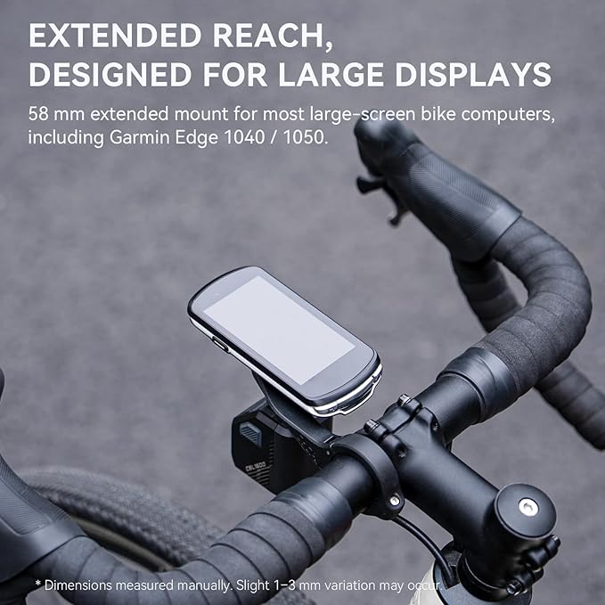 CYCPLUS Cycling Out Front Bike Mount Designed for All Cycling Computer, Garmin Edge 520 530 820 830 1000 GPS and Other Normal Models, Fits 12.5 inches(31.8mm) Diameter Handlebars Only.