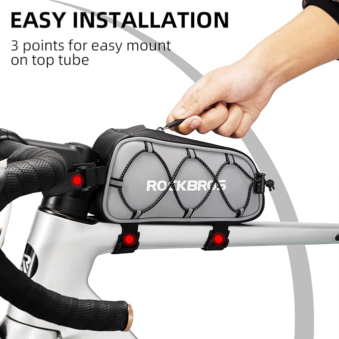 ROCKBROS Top Tube Bike Bag Bicycle Front Frame Bag Top Tube Bag Bike Accessories Pouch (STYLE 3)