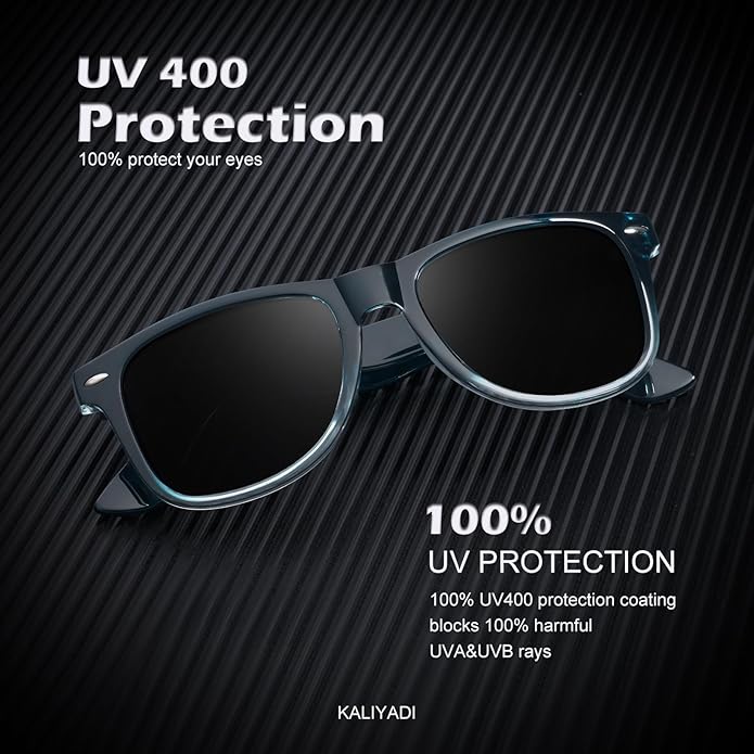 KALIYADI Polarized Sunglasses for Men and Women Matte Finish Sun glasses Color Mirror Lens UV Blocking (3 Pack)