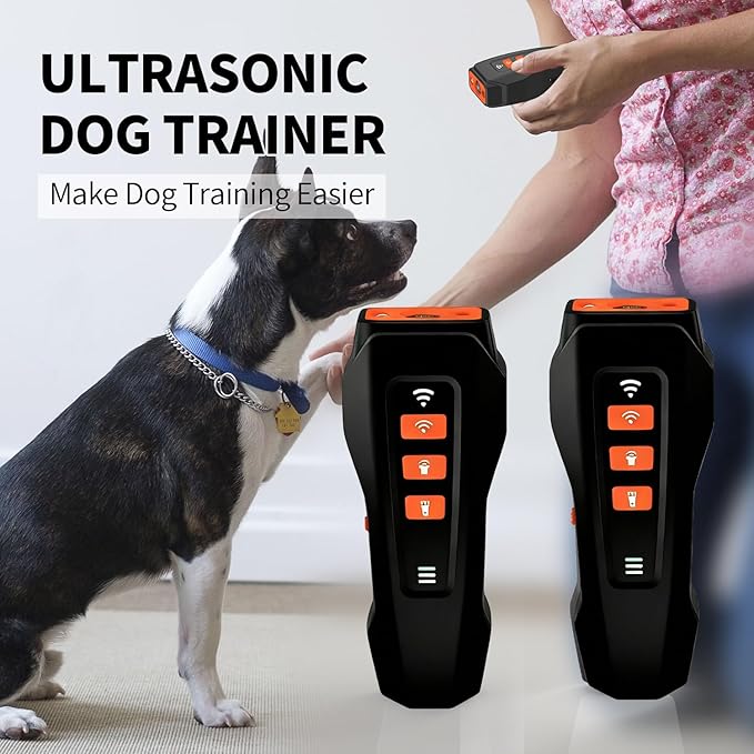 Upgraded Anti Barking Device for Dogs, Ultrasonic Dog Barking Deterrent Devices with LED Light 3 Modes Rechargeable anti dog barking device 33ft Ultrasonic Dog Repeller for Indoor Outdoor Training