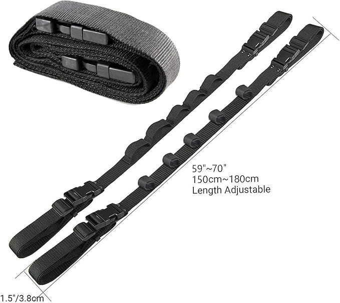 GREATFISHING 2 Pack Car Fishing Rod Holder Adjustable Fishing Pole Holder Belt Straps Fishing Rod Holder Vehicle Fishing Pole Rack Fishing Rod Rack Carrier for Car(holder)
