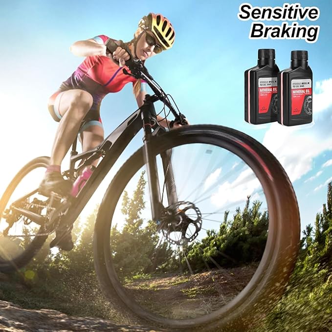 CHUMXINY Brake Bleed Kit for Shimano Hydraulic Brakes, Mountain Bike Brake Bleeder kit Including 300ML Mineral Brake Fluid, Clear Funnel and Instruction Manual.