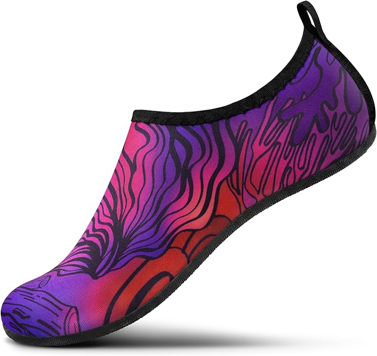 SEEKWAY Water Shoes Women Men Adult Quick-Dry Aqua Socks Barefoot Non Slip for Beach Swim River Pool Lake surf Black SK002(U)