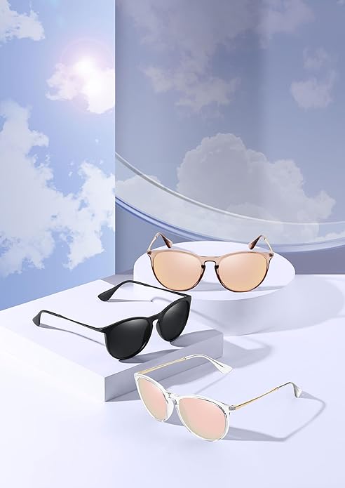 WOWSUN Retro Polarized Sunglasses Womens 2026 Trendy Round Classic Glasses
