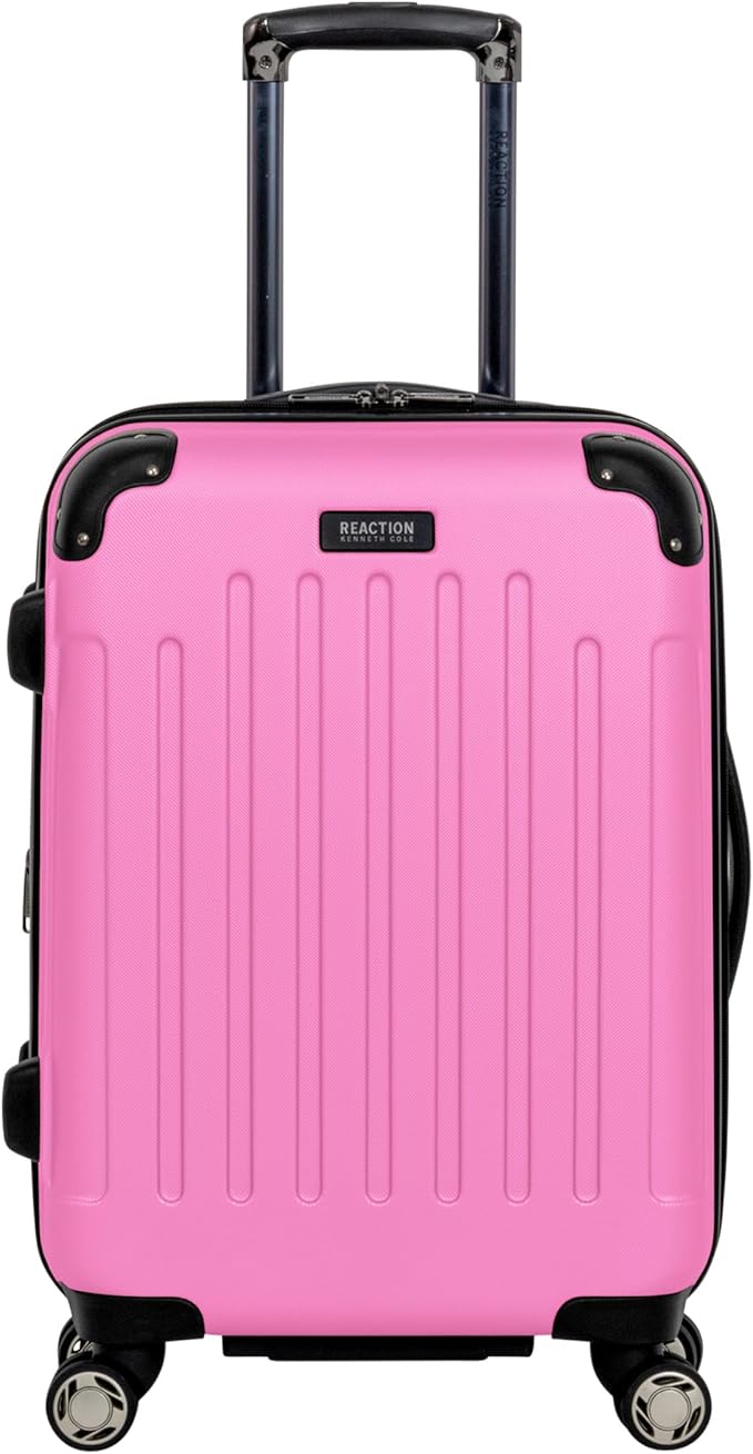 Kenneth Cole REACTION Renegade Luggage Expandable 8-Wheel Spinner Lightweight Hardside Suitcase, Watermelon, 2-Piece Set (20"/28")