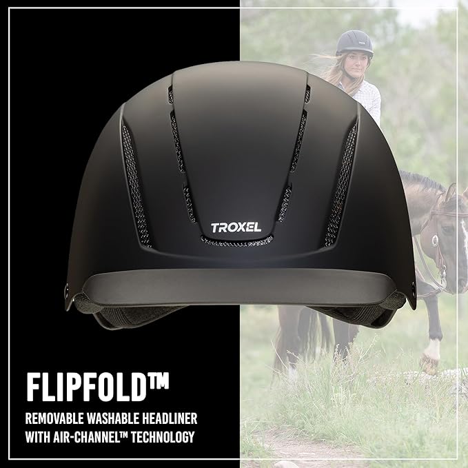 Troxel Spirit Duratec Full Coverage Horse Riding Helmet, Low-Profile Adjustable Design, Safety Horseback Riding Gear