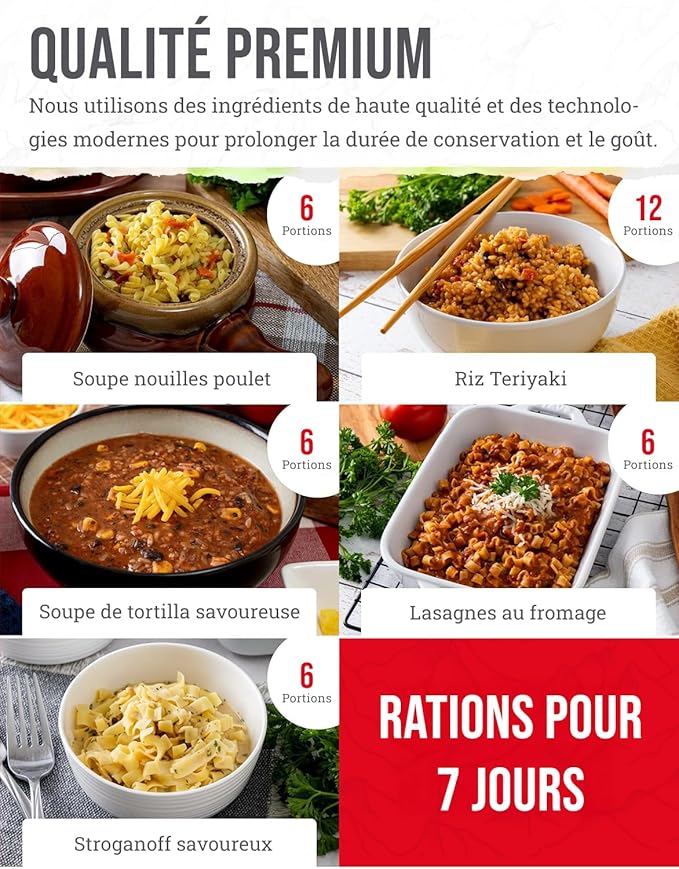 ReadyWise エントレバケツ - 60食分、サバイバルキット用非常食、タンパク質食、フリーズドライ食品、調理不要のキャンプ&ロードトリップ必需品、最大25年間保存可能