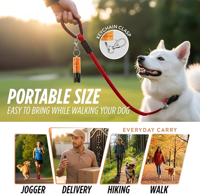 Citronella Dog Deterrent Spray, Dog Spray Self Defense, Training and Barking, Long-Range Dog Repellent, Portable Canister (0.5oz / 2oz)