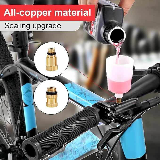 CHUMXINY Brake Bleed Kit for Shimano Hydraulic Brakes, Mountain Bike Brake Bleeder kit Including 300ML Mineral Brake Fluid, Clear Funnel and Instruction Manual.